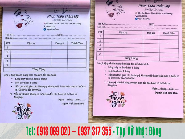 giá in hoá đơn bán lẻ gò vấp